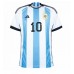 Argentina Lionel Messi #10 Domácí Dres MS 2022 Krátký Rukáv
